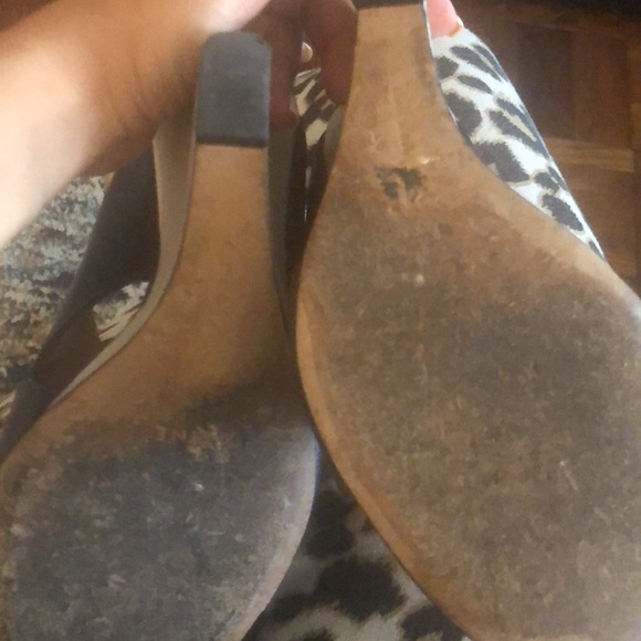 Celine calf navy wedges with python - Picture 8 of 8